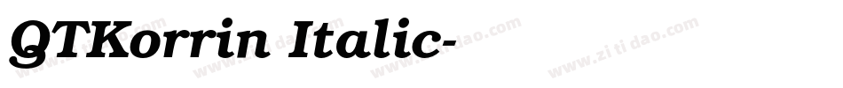 QTKorrin Italic字体转换